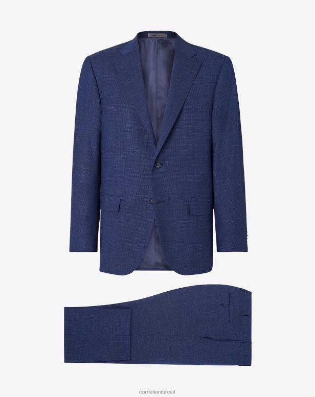2200J13 homens Corneliani terno de linho e seda de lã chinesa azul roupas