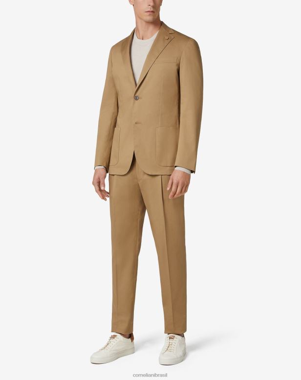 2200J3 homens Corneliani macacão elástico de algodão orgânico areia roupas