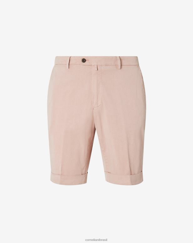 2200J342 homens Corneliani shorts de algodão elástico laranja claro roupas