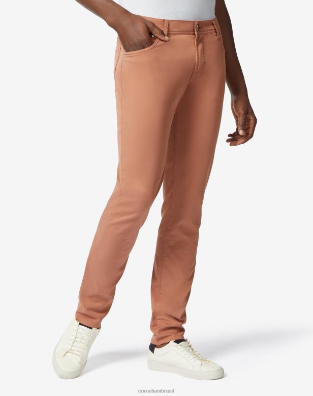 2200J351 homens Corneliani calças de algodão com 5 bolsos Sienna queimado roupas