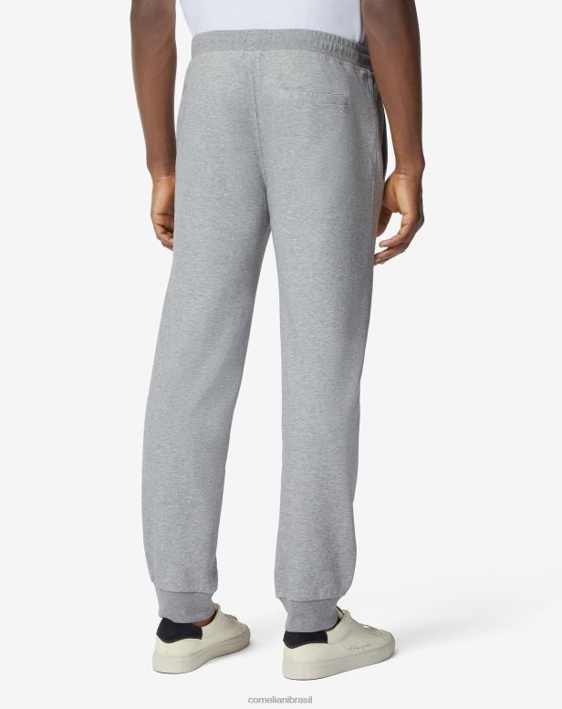 2200J363 homens Corneliani jogger de algodão com cordão antracite roupas