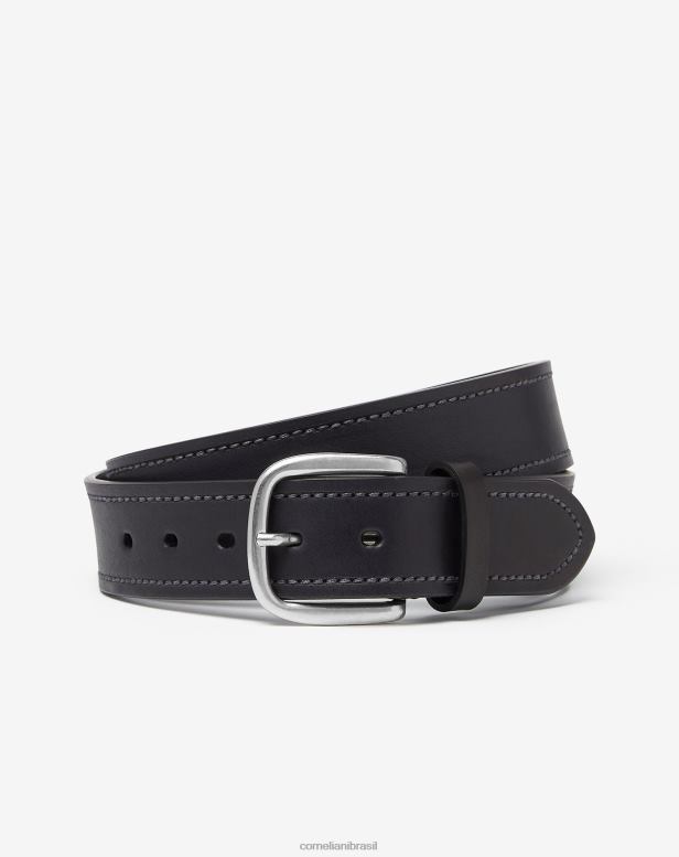 2200J379 homens Corneliani cinto preto acessórios
