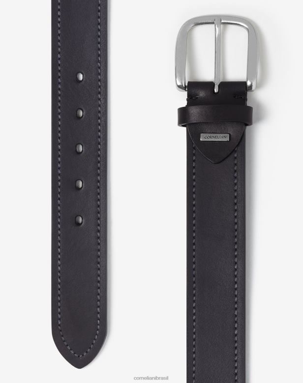 2200J379 homens Corneliani cinto preto acessórios