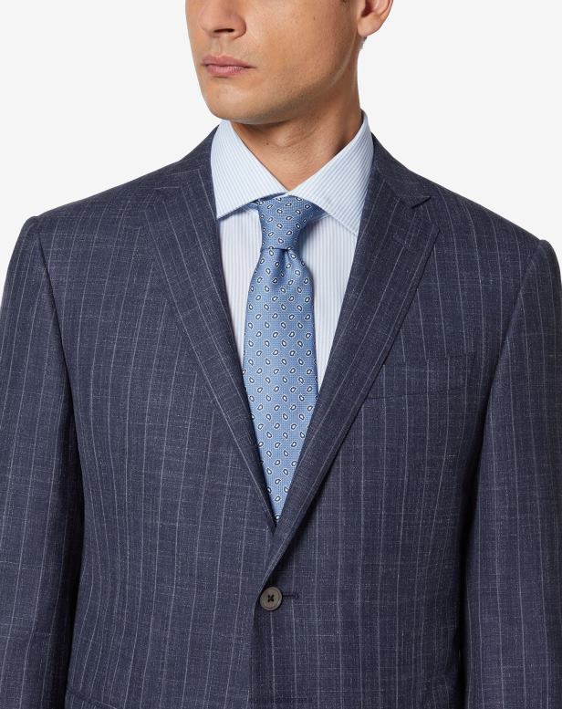 2200J385 homens Corneliani gravata em seda azul claro acessórios