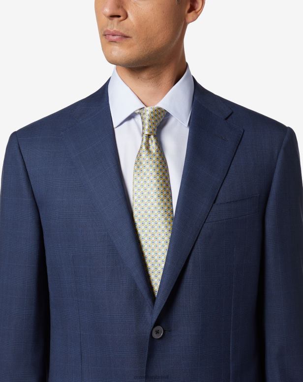 2200J386 homens Corneliani gravata de cetim estampada amarelo acessórios