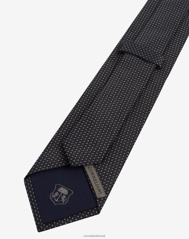 2200J392 homens Corneliani gravata com micropadrão jacquard verde acessórios