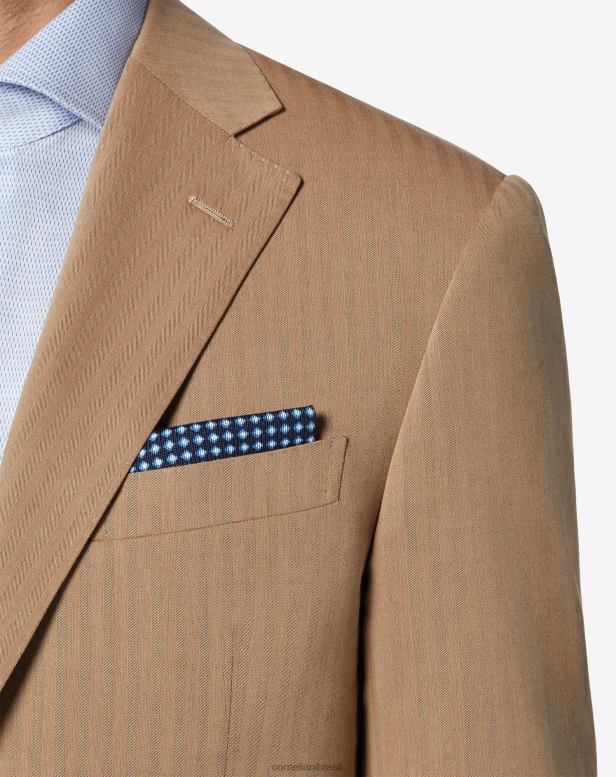 2200J396 homens Corneliani lenço de bolso em malha de seda azul acessórios