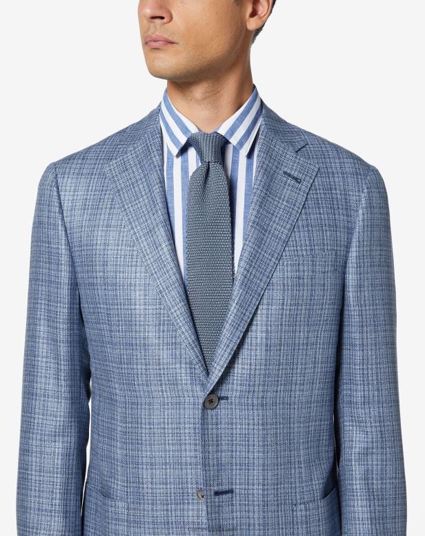 2200J398 homens Corneliani gravata de cetim azul claro acessórios