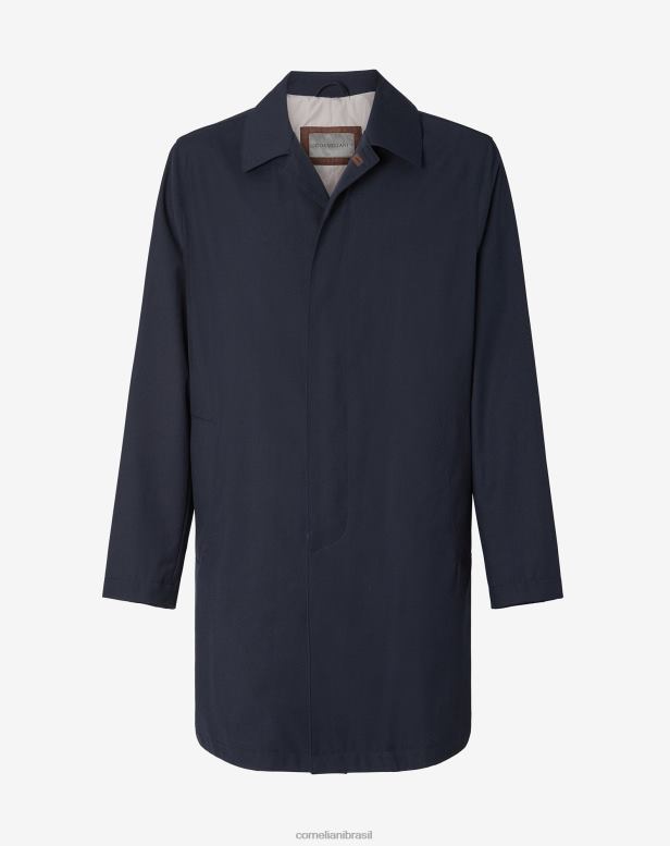 2200J88 homens Corneliani vala de sarja técnica azul-marinho roupas