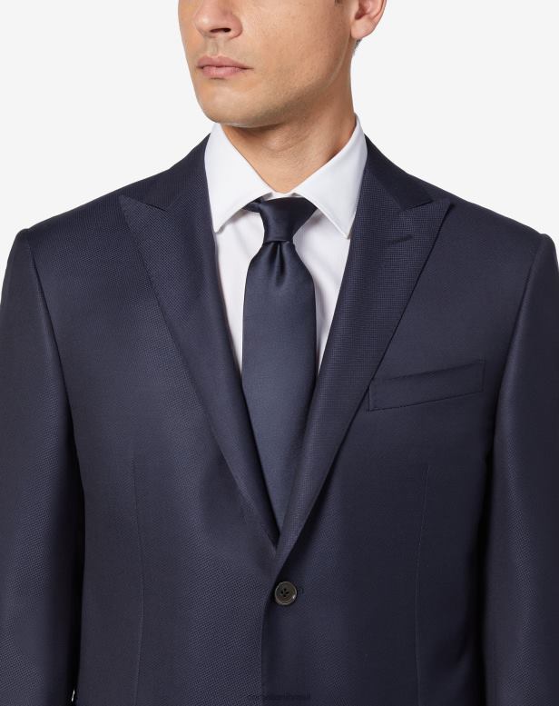 2200J37 homens Corneliani gravata de cetim azul-marinho acessórios