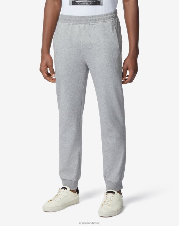 2200J363 homens Corneliani jogger de algodão com cordão antracite roupas
