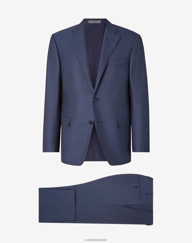 2200J14 homens Corneliani terno de sarja de lã s160s azul roupas
