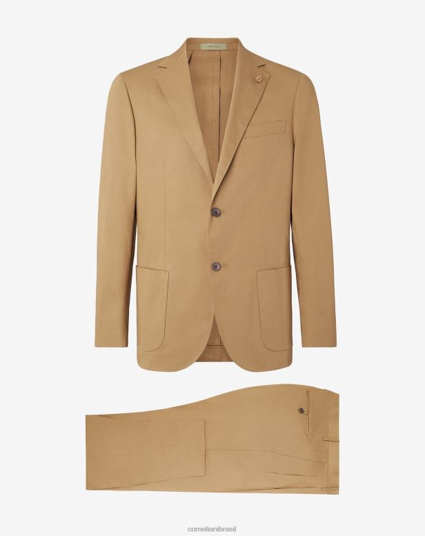 2200J3 homens Corneliani macacão elástico de algodão orgânico areia roupas